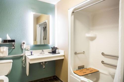 邓莫尔斯克兰顿邓莫尔司丽普套房酒店的一间带水槽和卫生间的浴室