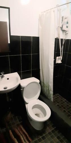 圣胡安Angel and Marie's Basic ACroom for 2-4 pax的浴室配有白色卫生间和盥洗盆。