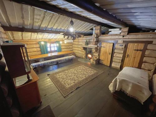 FilippovichiForest hut Stariy Prud的小木屋内的大型客房 - 带一张床