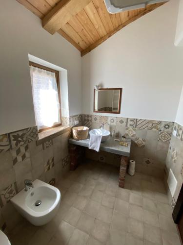 迪亚诺达尔巴Cascina Maina的一间带水槽和卫生间的浴室