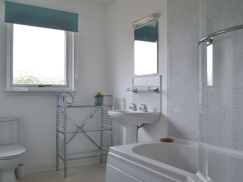 莱尔格Fair View的白色的浴室设有水槽和卫生间。