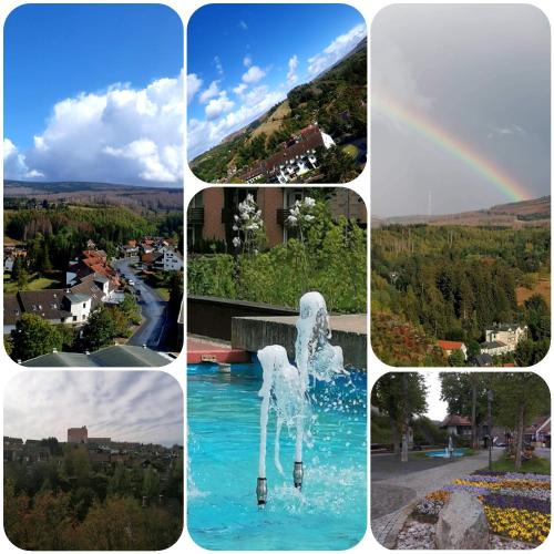 阿尔特瑙CrisAnd 3 Panoramic的四张带彩虹的照片拼贴