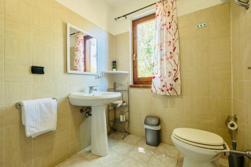 伊格莱西亚斯帕拉迪索二世农庄的一间带卫生间和水槽的浴室