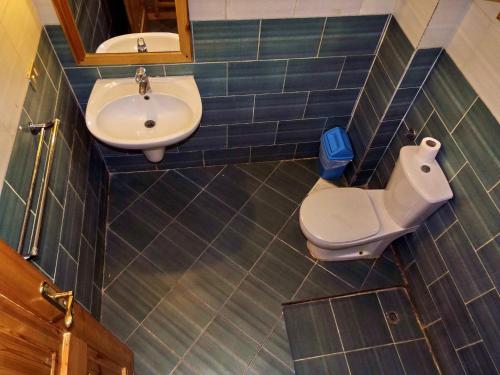 达哈布达哈布之星酒店的一间带卫生间和水槽的浴室
