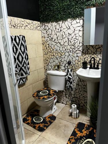圣胡安Satisfaction的一间带卫生间和水槽的浴室