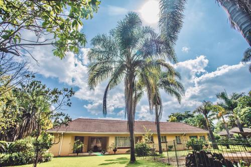 哈拉雷Palm villa的房屋前的棕榈树