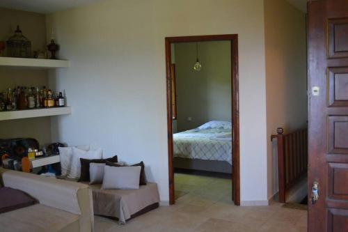 桑加拉达Villa Consta的客厅配有沙发和1张床