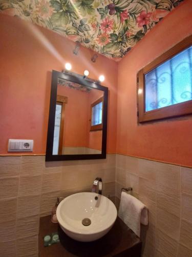 阿尔啼Altea Old Town Paraiso的一间带水槽和镜子的浴室