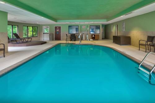 切萨皮克切萨皮克快捷假日&套房酒店的在酒店房间的一个大型游泳池