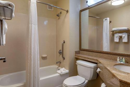 普拉森普拉岑提亚阿娜赫姆富力顿品质酒店的浴室配有卫生间、盥洗盆和淋浴。