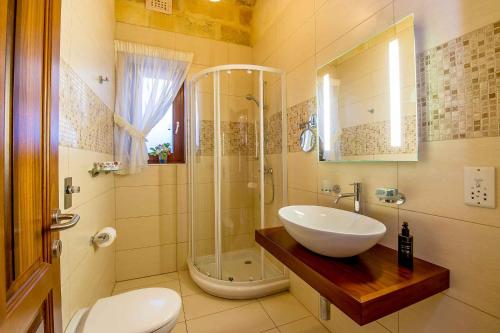 加斯利Dream by Hamlet Holiday Home的一间带水槽和淋浴的浴室
