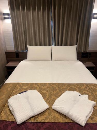 大阪HOTEL GrayⅡ的床上有两条白色毛巾