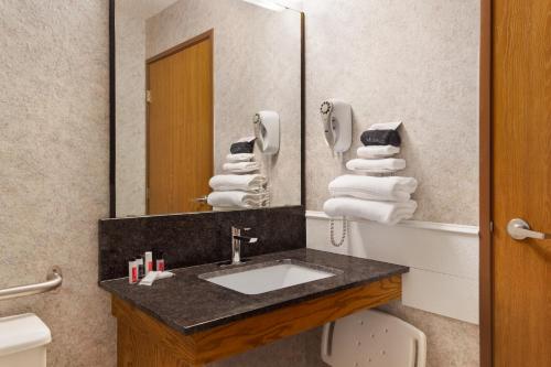 赫雷赫尔利戴斯酒店的一间带水槽和镜子的浴室