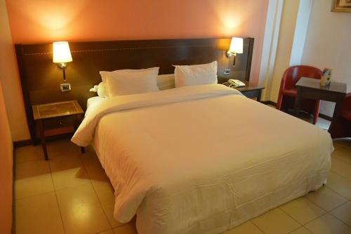 Djeuga Palace Hotel客房内的一张或多张床位