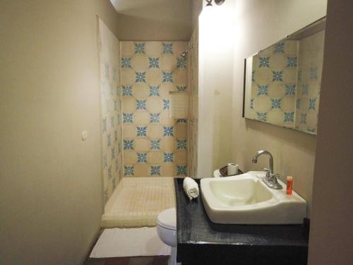 格拉纳达Miskitu casa boutique的一间带水槽和卫生间的小浴室