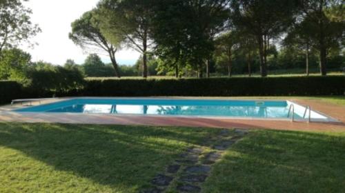 富切基奥La Casa di Agata Deluxe的庭院中间的游泳池