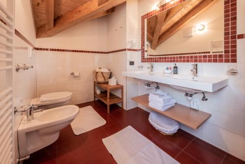 圣维吉利奥Les Gomines BB*****的一间带水槽和卫生间的浴室