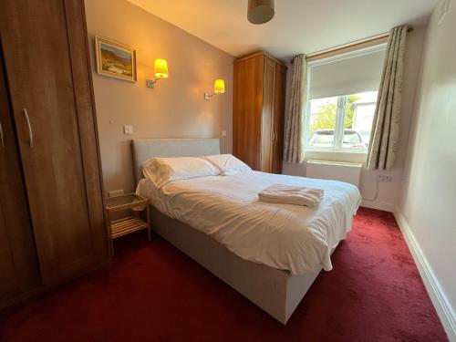 都柏林Sandymount House & Garden的一间小卧室,配有床和窗户