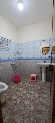 AravankāduGhar - Homestay, Where Family Lives Together的一间带水槽和卫生间的浴室