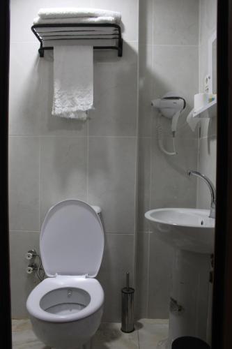 卡尔斯KONAK HOTEL 2的浴室配有白色卫生间和盥洗盆。