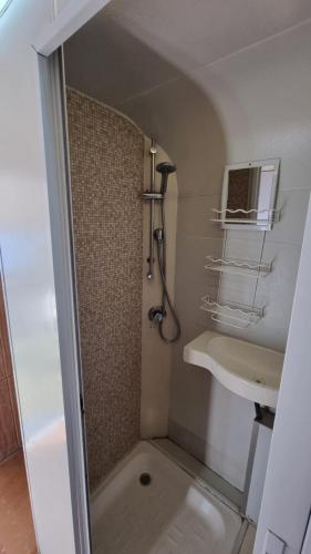 埃拉特קרוון的带淋浴和盥洗盆的浴室