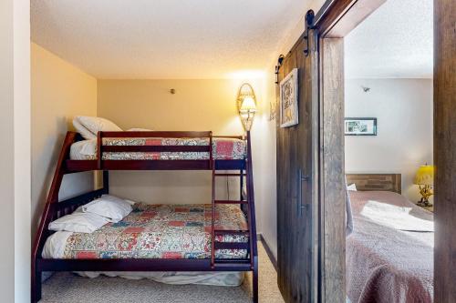 纽里Fall Line W212的客房设有两张双层床和一张床。
