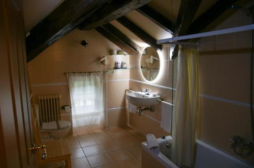 Urdax伊里戈因尼亚乡村酒店的一间带水槽和卫生间的浴室