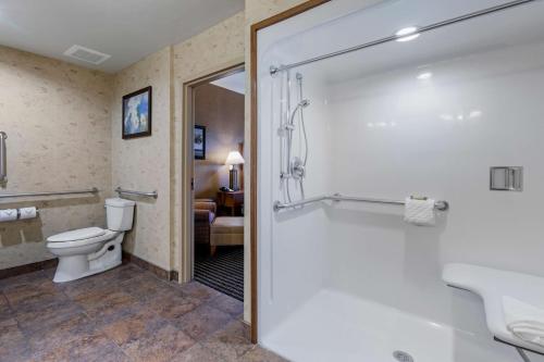 布莱斯峡谷贝斯特韦斯特布莱斯峡谷大酒店的带淋浴、卫生间和盥洗盆的浴室