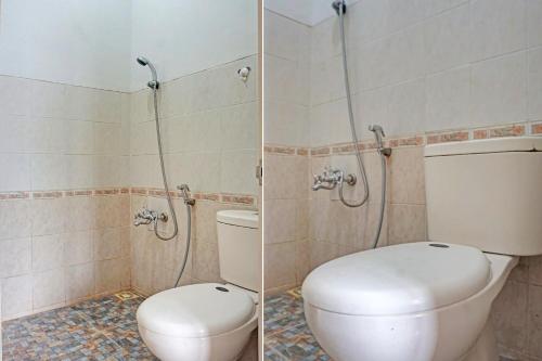 当格浪OYO 91849 Karawaci Taman Permata 5的一间带卫生间和淋浴的浴室