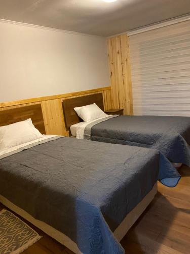 奥尔诺皮伦Rio Blanco的卧室设有两张床,带窗户
