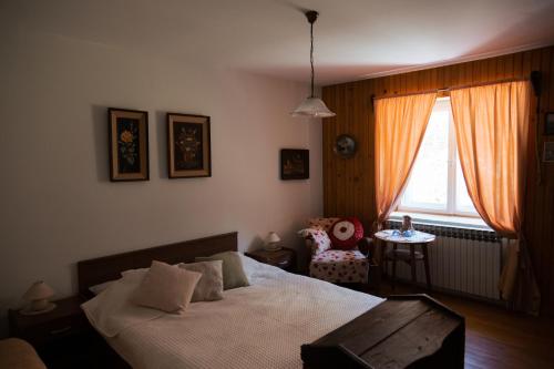 Brod MoraviceApartment "Johana"的一间卧室设有一张床和一个窗口
