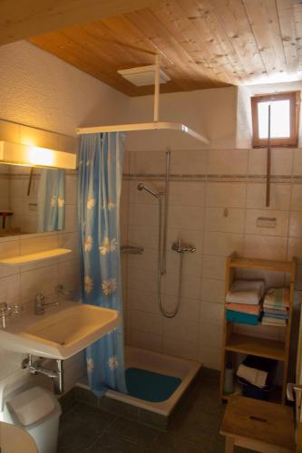 弗坦Vichava 8, Süd的带淋浴、盥洗盆和卫生间的浴室