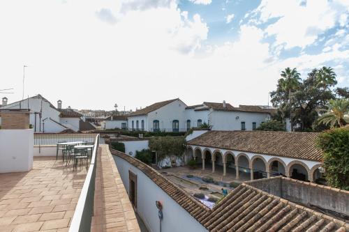 科尔多瓦Patio del Lino的房屋的阳台享有风景。