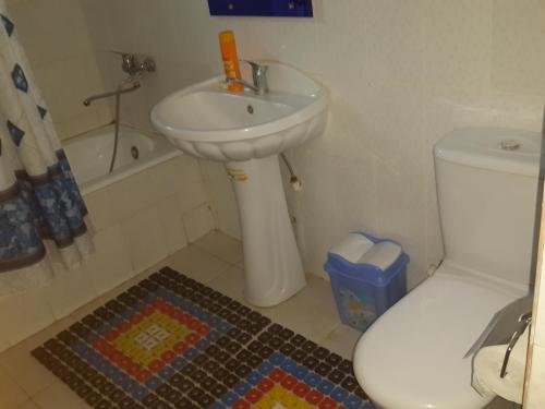 希瓦Islambek Khiva的一间带水槽和卫生间的浴室