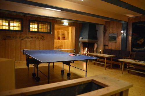 Høvringen Fjellstue内部或周边的乒乓球设施