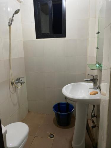 科纳克里Studio meublé à Conakry的一间带水槽和卫生间的浴室