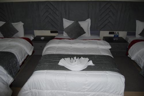Hotel la Perle d'Arfoud客房内的一张或多张床位