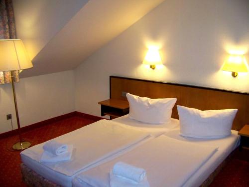 柏林阿马德斯皇家酒店客房内的一张或多张床位