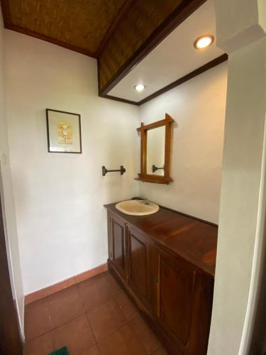 TirtaganggaGeriasemalung的一间带水槽和镜子的浴室