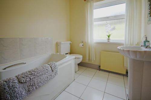 克利夫登Cottage 171 - Clifden的带浴缸、卫生间和盥洗盆的浴室