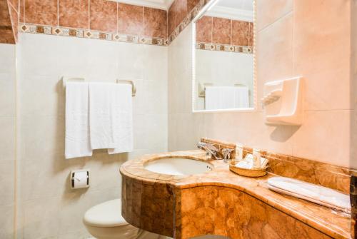 巴兰基亚Hotel Majestic的一间带水槽和卫生间的浴室
