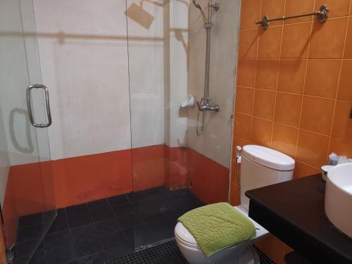 甲米镇迪安达曼酒店的带淋浴、卫生间和盥洗盆的浴室