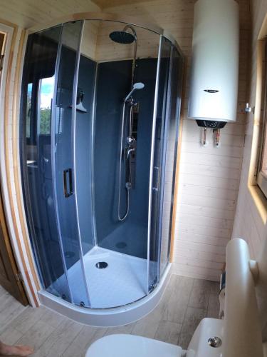 ErtlTiny House Birner Ertl的带淋浴的浴室