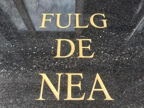 锡纳亚FULG DE NEA的建筑上的一个标志