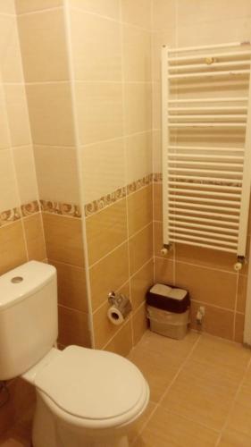 科贾埃利Grand ala otel konukevi的一间带白色卫生间的浴室和窗户。