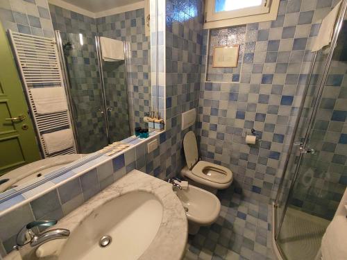 维罗纳L'Ultima Rosa的一间带水槽和卫生间的浴室