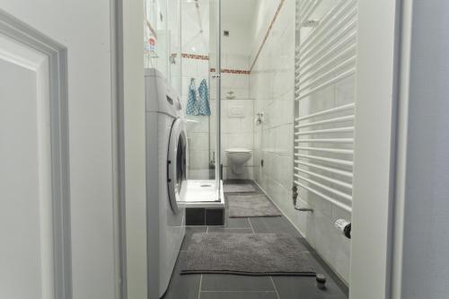 汉诺威汉诺威顶部公寓的一间带卫生间和水槽的浴室