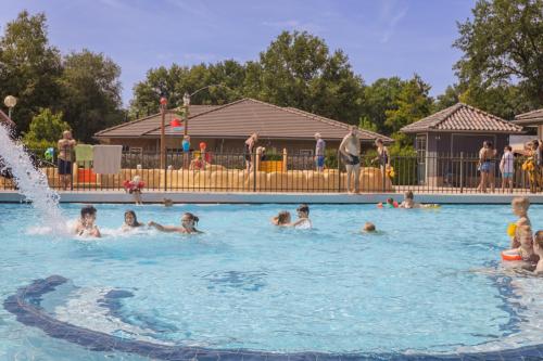 福尔特赫伊曾Vakantiepark De Boshoek的一群人在游泳池游泳