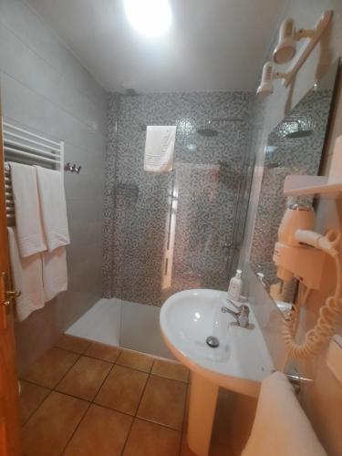 阿罗约弗里奥马丁公寓的一间带水槽和淋浴的浴室