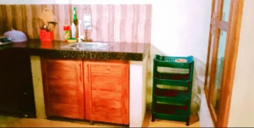坦加拉Jayanika Residence的厨房配有水槽和台面
